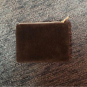 Brand new black faux fur cosmetic bag from Macy’s!